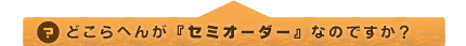 どこらへんが「セミオーダー」なのですか?